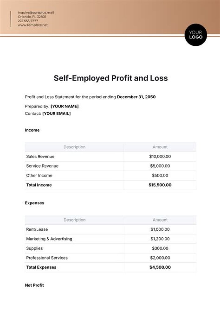 Do you need a profit and loss statement for self employed?