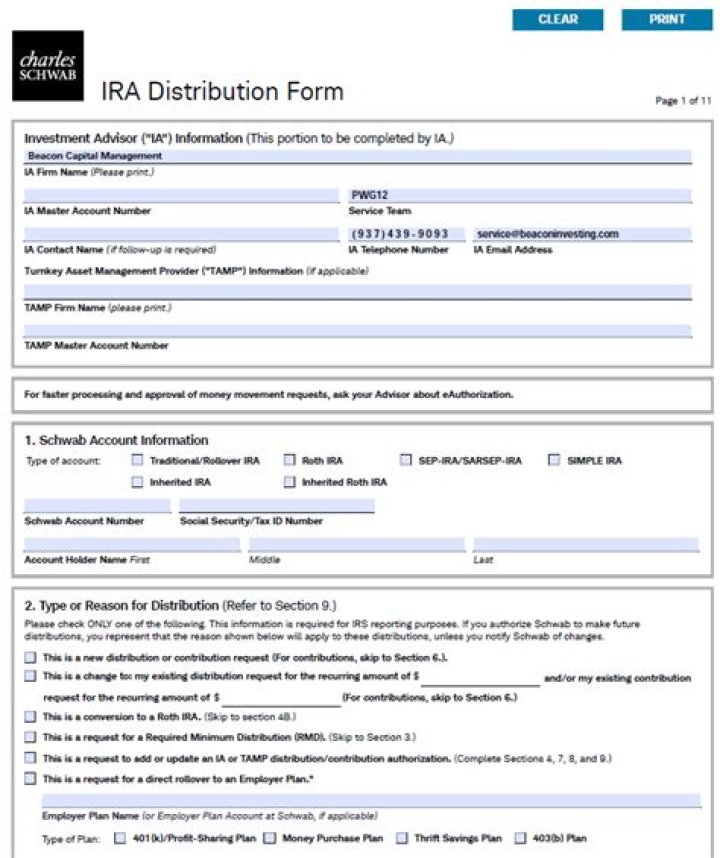 What form reports IRA distribution?