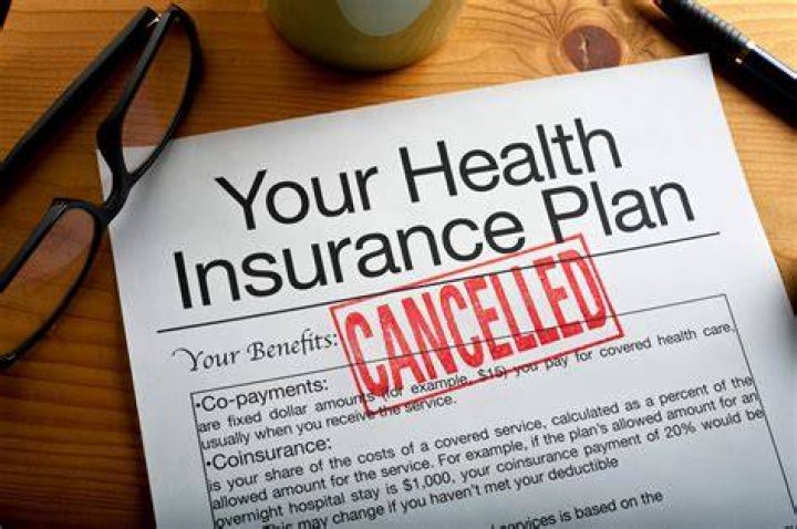 What happens when health insurance is Cancelled?